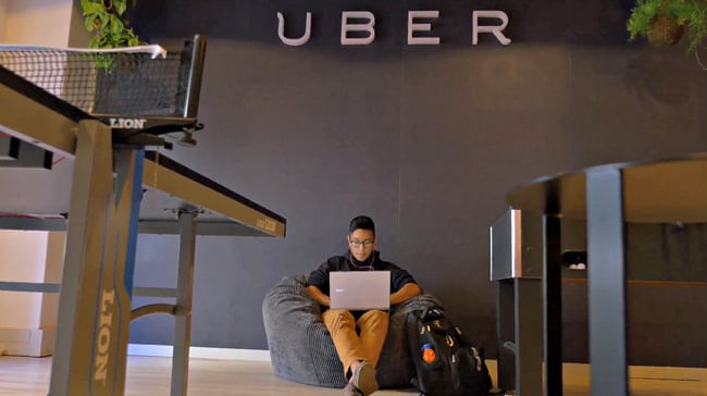 iXperience student Juan Pablo Quintero working at Uber for his internship